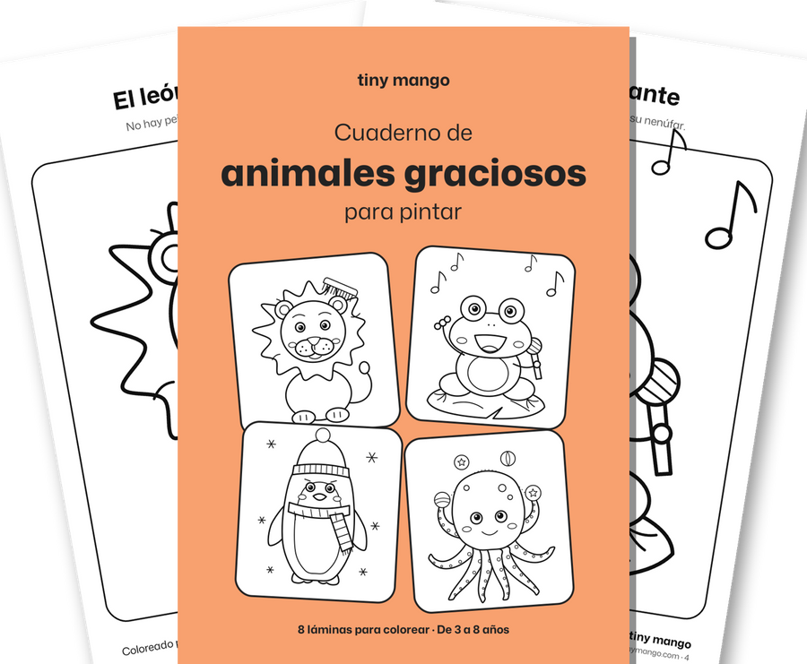 Cuaderno de animales graciosos para pintar de Tiny Mango