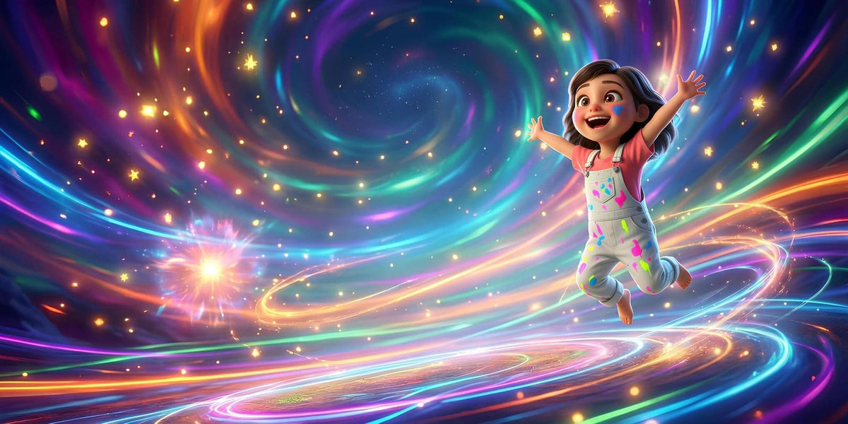 Ilustración de «La aventura de los sentimientos», escena 12: El Planeta Euforia
