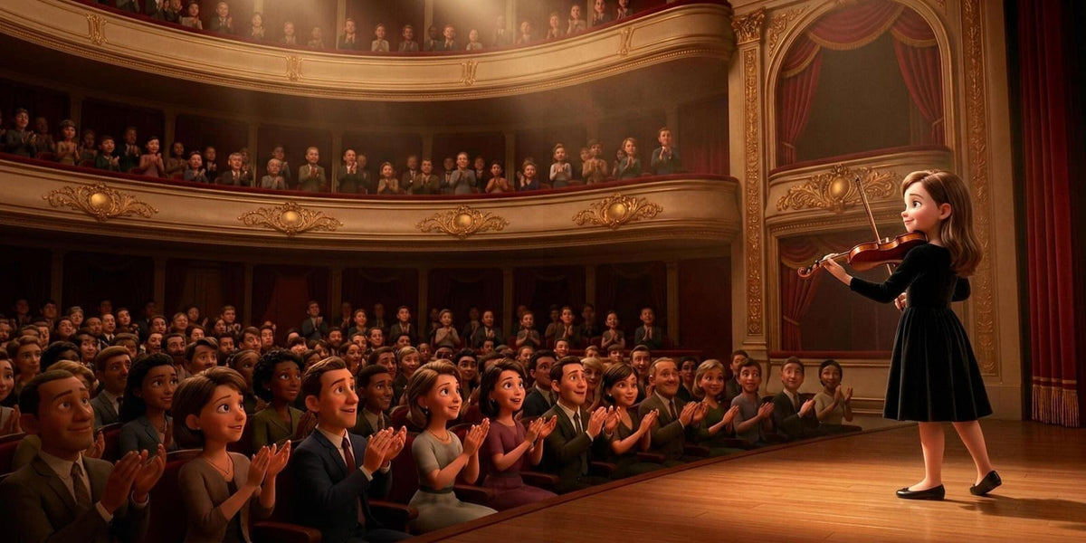 Ilustración de «Cuando sea mayor», escena 8: La música