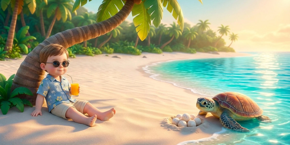 Ilustración de «Bienvenido al mundo», escena 3: Las islas lejanas